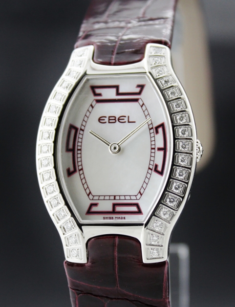 (image for) Brand New Ebel Beluga Tonneau Mini Ladies Watch Diamond Bezel